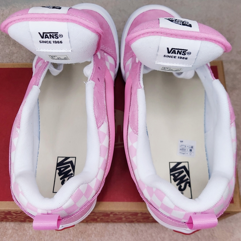 Vans Pink Knu Skool Prism Pink Checkered Womens Sneakers Size 6.5 Juniors Travel - Picture 13 of 16